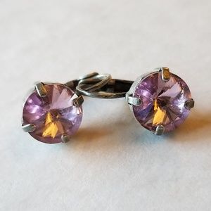 Sabika Pink Purple Manhattan Drop Earrings